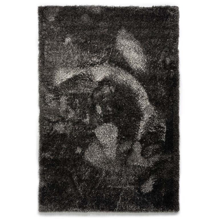 Tapeso Hoogpolig vloerkleed velours Posh grijs 80x150 cm