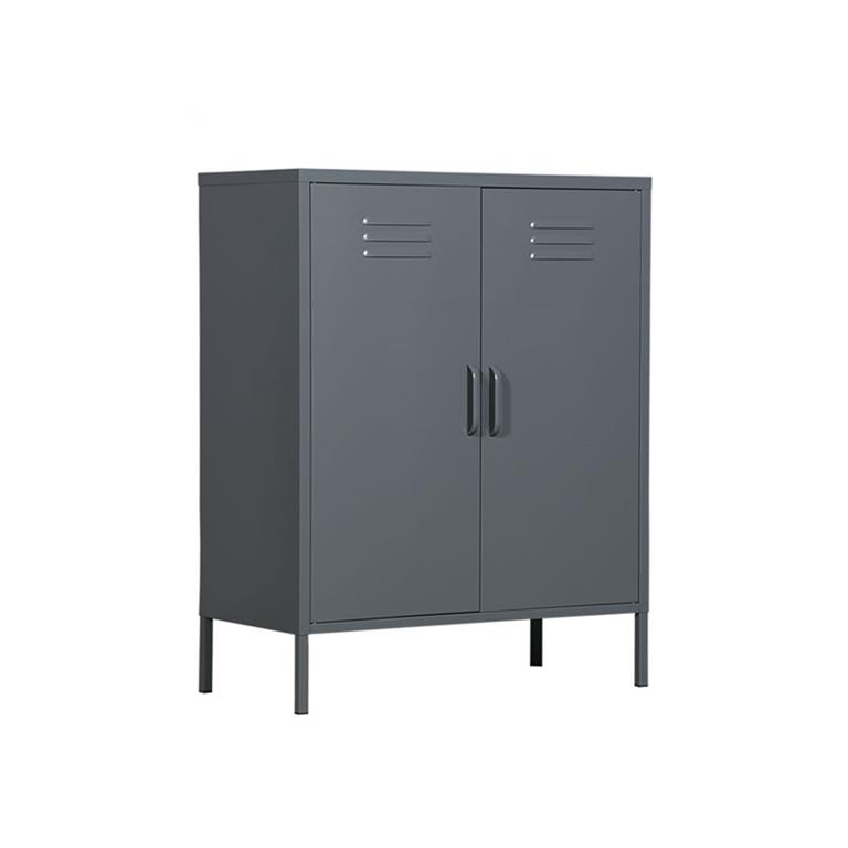 MaximaVida metalen lockerkast Finn 80 x 40 x 102 cm muisgrijs 2 schappen