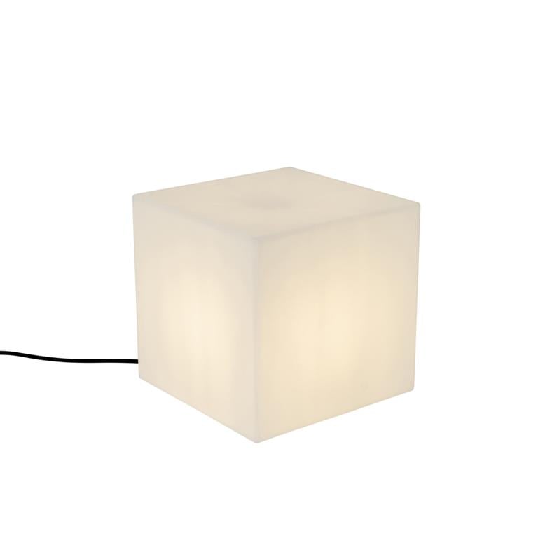 QAZQA nura Moderne Vloerlamp Staande Lamp 1 lichts H 30 cm Wit Buitenverlichting