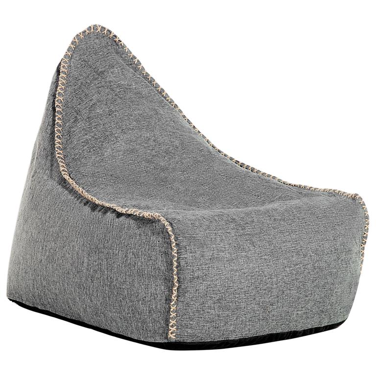 Beliani DROP Zitzak Lichtgrijs Polyester