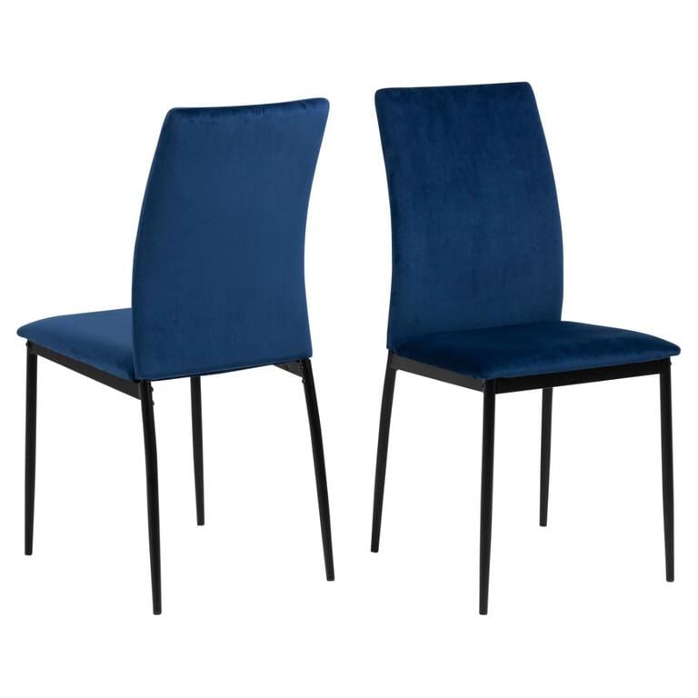 Giga Living Eetkamerstoel Donkerblauw Zithoogte 48 5cm Grondal Set van 4